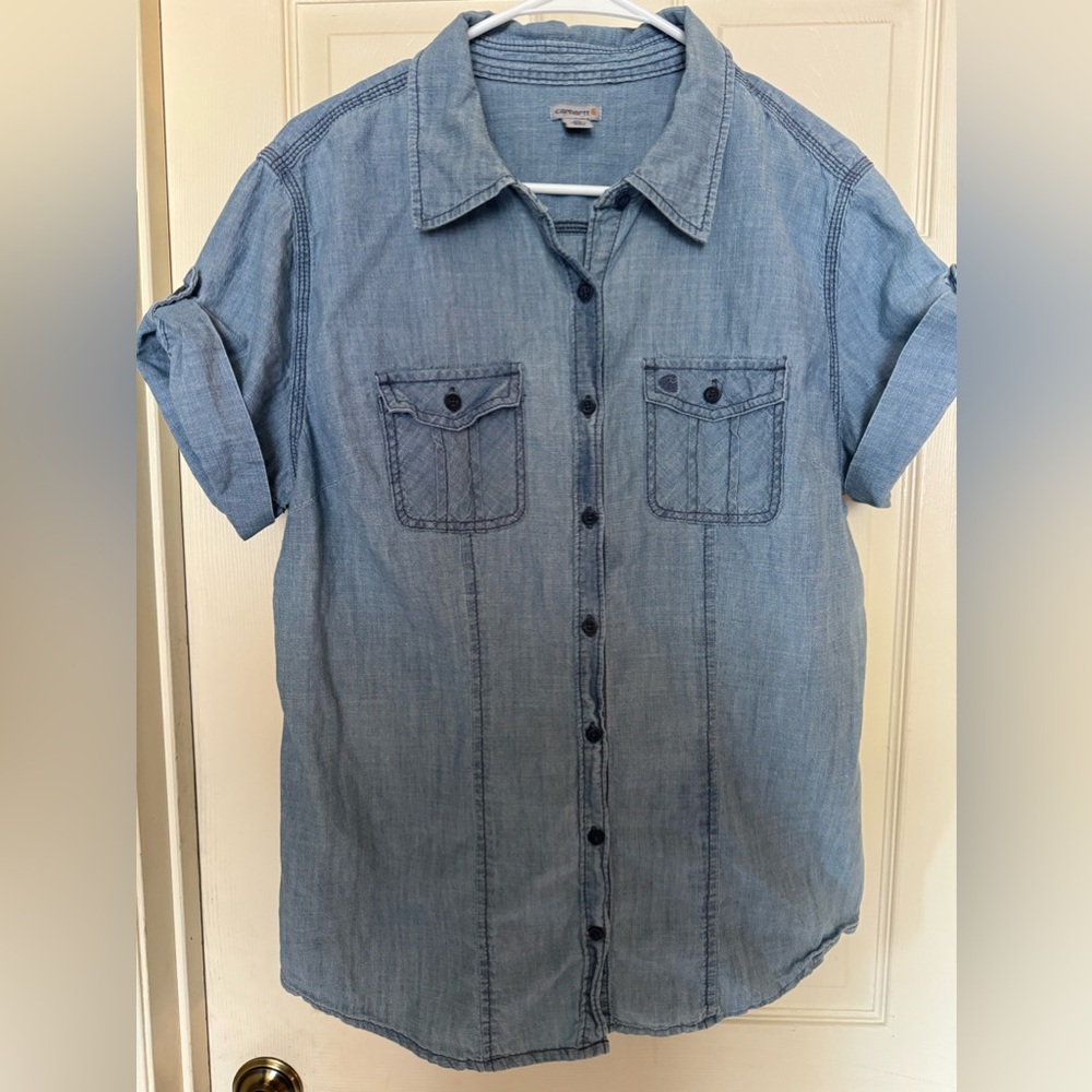 Women’s XL denim button down shirt. Carhartt
